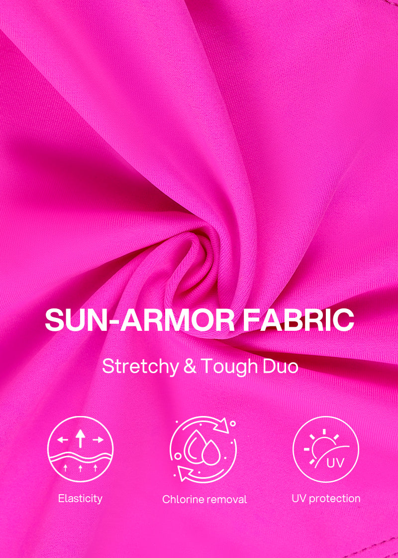 Sporty Color Block High Waist Bikini Set